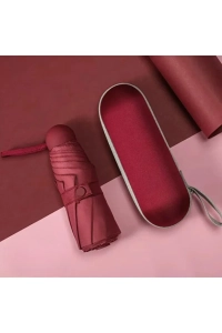 Özel Kılıflı Bordo Şemsiye (KAPSÜL ŞEMSİYE) Bordo
